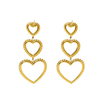 3 Hearts Earrings