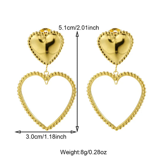 Tiana Heart Earrings