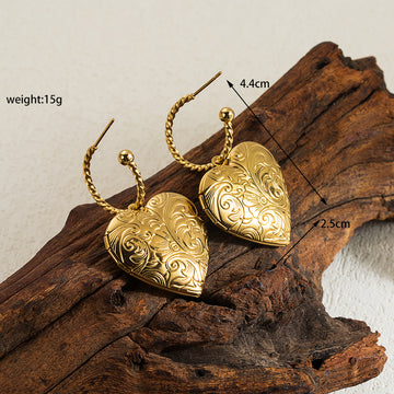 Ruth Heart Earrings