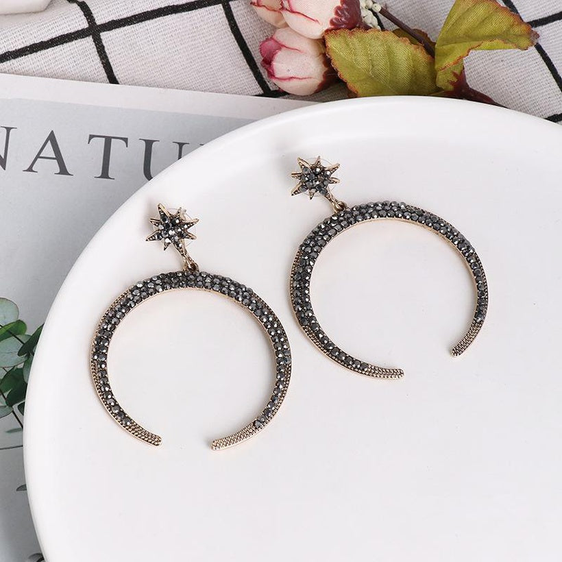 Star Moon Oversized Earring