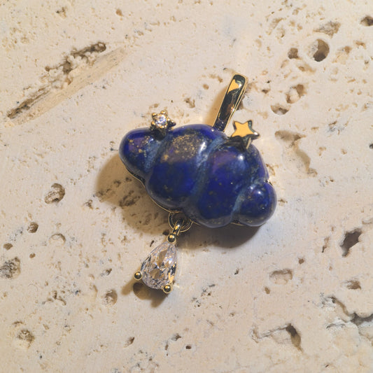 Natural stone cloud charm