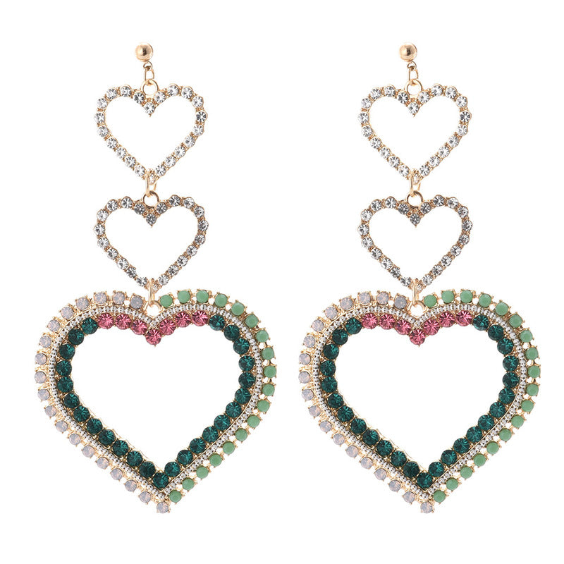 Oversized Heart Dangler earrings